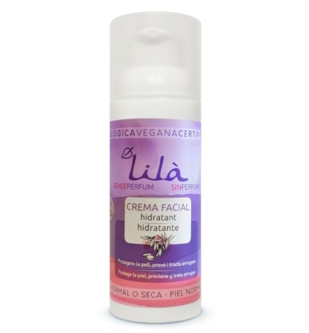 Crema hidratante sin perfume Lilà Cosmètics 50 ml.