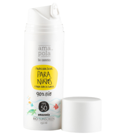 NUEVO Protector solar para niños SPF 50 Amapola Biocosmetics 150 ml.