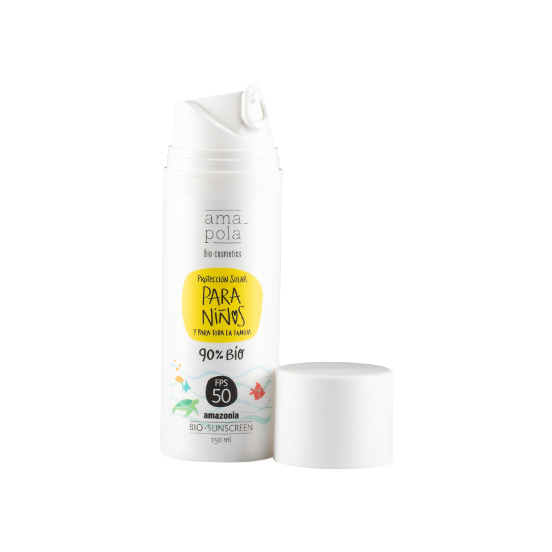 NUEVO Protector solar para niños SPF 50 Amapola Biocosmetics 150 ml. NUEVO Protector solar para niños SPF 50 Amapola Biocosmetics 150 ml.