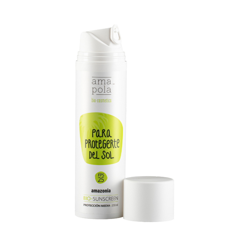 NUEVO Protección corporal media SPF25 Amapola Biocosmetics 200 ml.