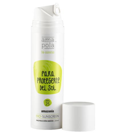 NUEVO Protección corporal media SPF25 Amapola Biocosmetics 200 ml.