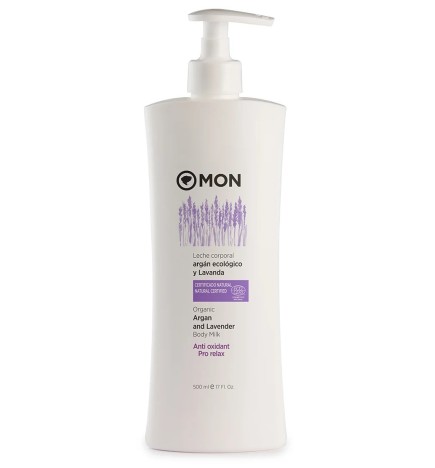 Leche corporal Argán y Lavanda Mon 500 ml.