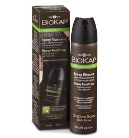 Spray retoque Touch Up Castaño oscuro Biokap 75 ml.