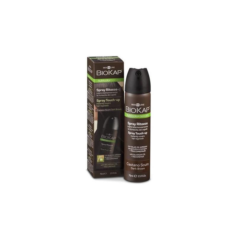 Spray retoque Touch Up Castaño oscuro Biokap 75 ml.