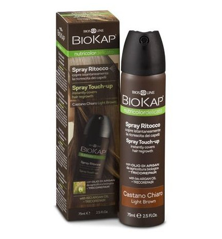 Spray retoque Touch Up Castaño claro Biokap 75 ml.