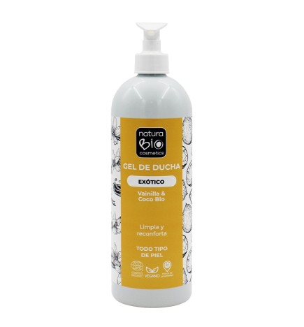 Gel de ducha Exótico vainilla y coco Bio NaturaBIO 740 ml.