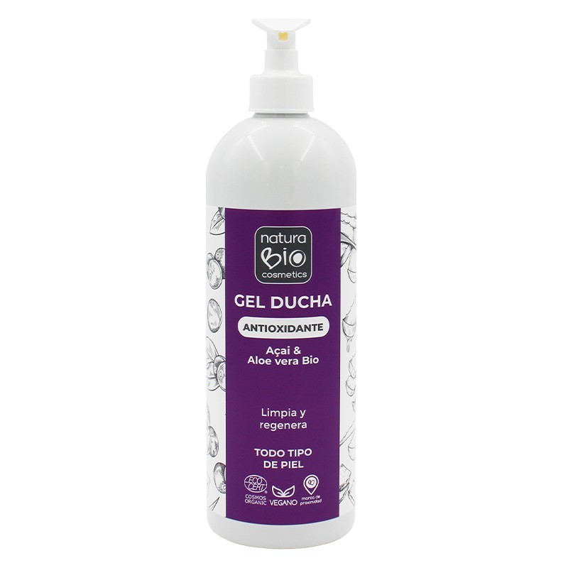Gel ducha Antioxidante aloe & açai NaturaBIO 740 ml. Gel ducha Antioxidante aloe & açai NaturaBIO 740 ml.