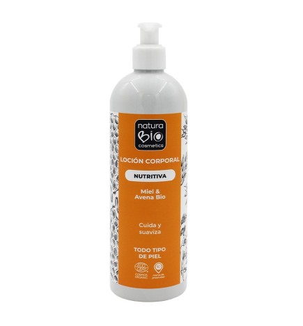 Loción corporal Nutritiva con avena Bio NaturaBIO 500 ml.