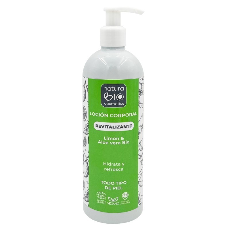 Loción corporal Revitalizante Limón Aloe Bio NaturaBIO 500 ml.