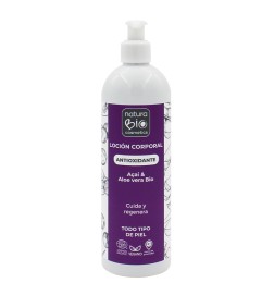 Loción corporal antioxidante aloe açai NaturaBIO 500 ml.