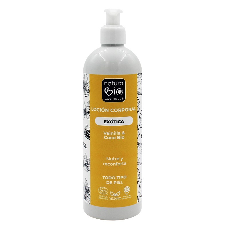 Loción corporal exótica vainilla & coco NaturaBIO 500 ml. Loción corporal exótica vainilla & coco NaturaBIO 500 ml.