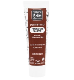 Dentífrico frescor suave aloe vera & coco NaturaBIO 75 ml.