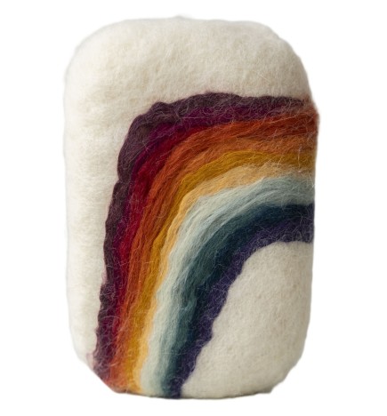 Jabón artesanal ARCOIRIS oliva y lana Pécora Canarias