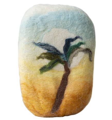 Jabón artesanal PALMERA oliva y lana Pécora Canarias