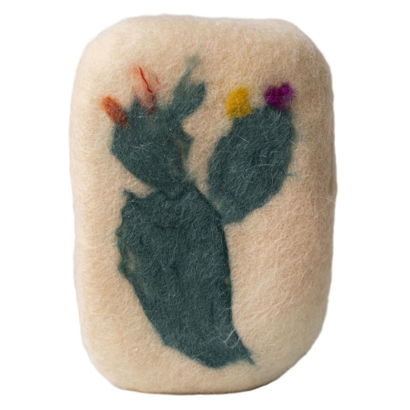 Jabón artesanal CÁCTUS oliva y lana Pécora Canarias