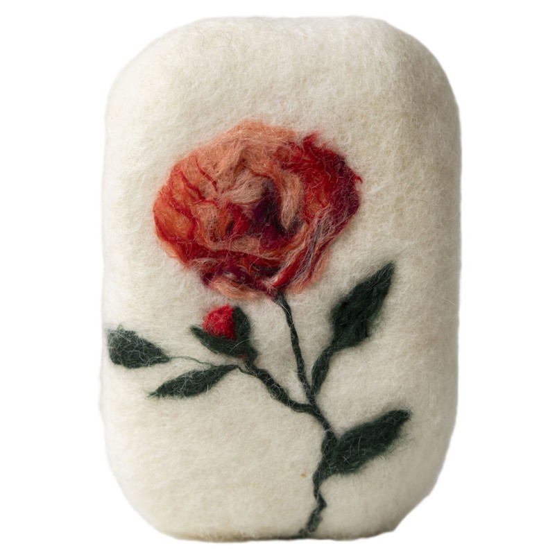 Jabón artesanal ROSA oliva y lana Pécora Canarias Jabón artesanal ROSA oliva y lana Pécora Canarias