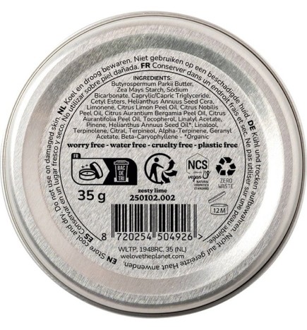 Desodorante lata Zesty Lime We Love The Planet 35 g.