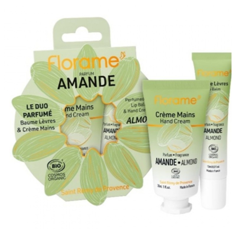 Dúo Perfumado Almendra Manos + Labios Florame