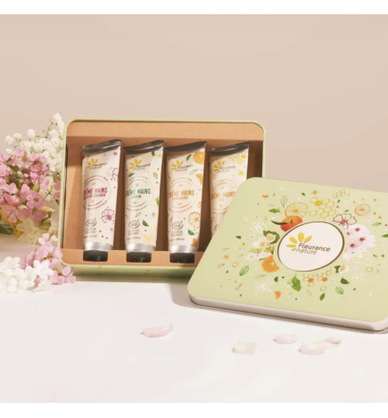 Cofre 4 cremas de manos 30 ml. Fleurance (caja verde)
