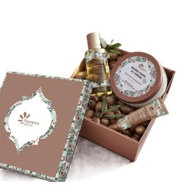 Cofre Argán: Aceite+ Bálsamo labial + Bálsamo cuerpo Fleurance