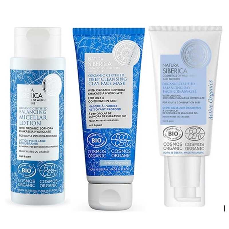 Pack cuidado facial 3 productos Natura Siberica (piel mixta/grasa) Pack cuidado facial 3 productos Natura Siberica (piel mixta/grasa)