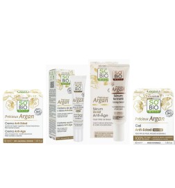 Pack antiedad argán y ácido hialurónico So Bio (4 productos)