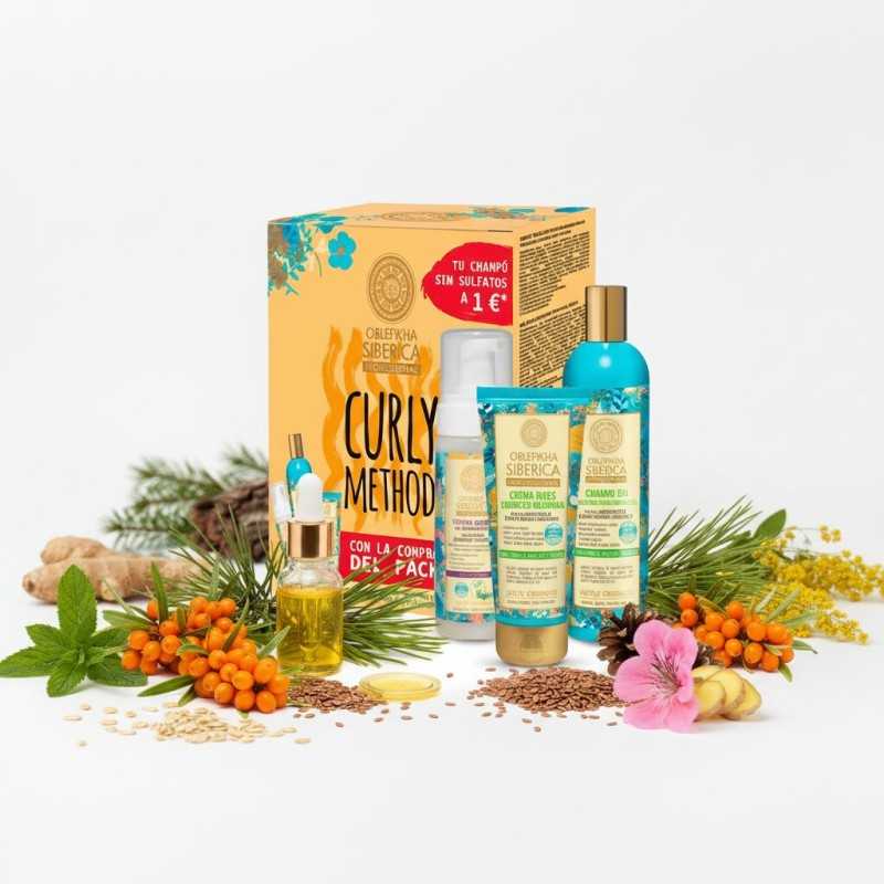 Pack Capilar Rizos Definidos y Volumen Natura Siberica (Champú + Gel + Mousse)