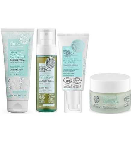 Pack cuidado facial 4 productos Natura Siberica (piel seca)