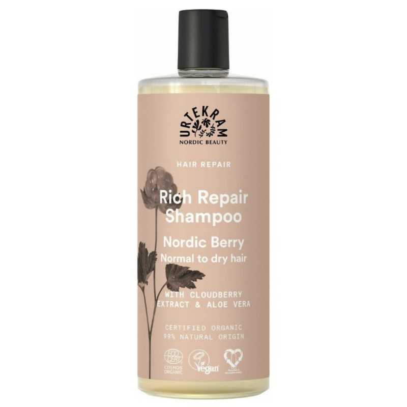 Champú Reparador Nordic Berry (cabello seco) Urtekram 500 ml.