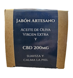 Jabón de CBD 200 mg y Aceite de Oliva Virgen Extra Di Oleo 120 gr.
