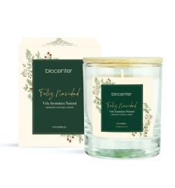 Vela Cera Soja Feliz Navidad Biocenter 200 g.
