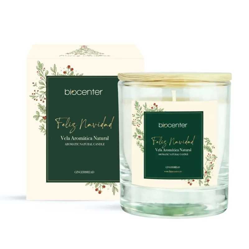 Vela Cera Soja Feliz Navidad Biocenter 200 g. Vela Cera Soja Feliz Navidad Biocenter 200 g.
