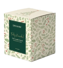 Vela Cera Soja Feliz Navidad Biocenter 200 g.