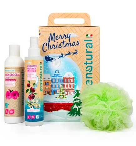 Caja Regalo Gel ducha + Agua perfumada + Esponja Greenatural