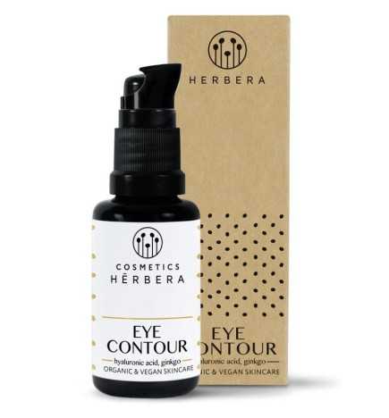 Contorno de ojos hialurónico, gingko y café Herbera 30 ml.