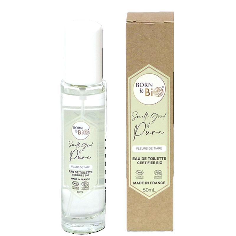Eau De Toilette Flor de Tiaré Born To Bio 50 ml.
