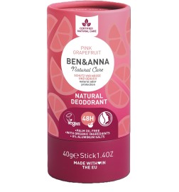 Desodorante sólido stick Pink Grapefruit Ben & Anna 40 g.