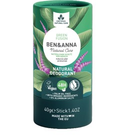 Desodorante sólido stick Green Fusion Ben & Anna 40 g.