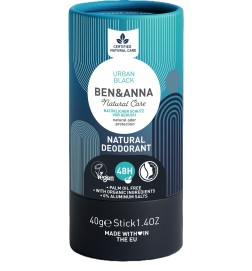 Desodorante sólido stick Urban Black Ben & Anna 40 g.