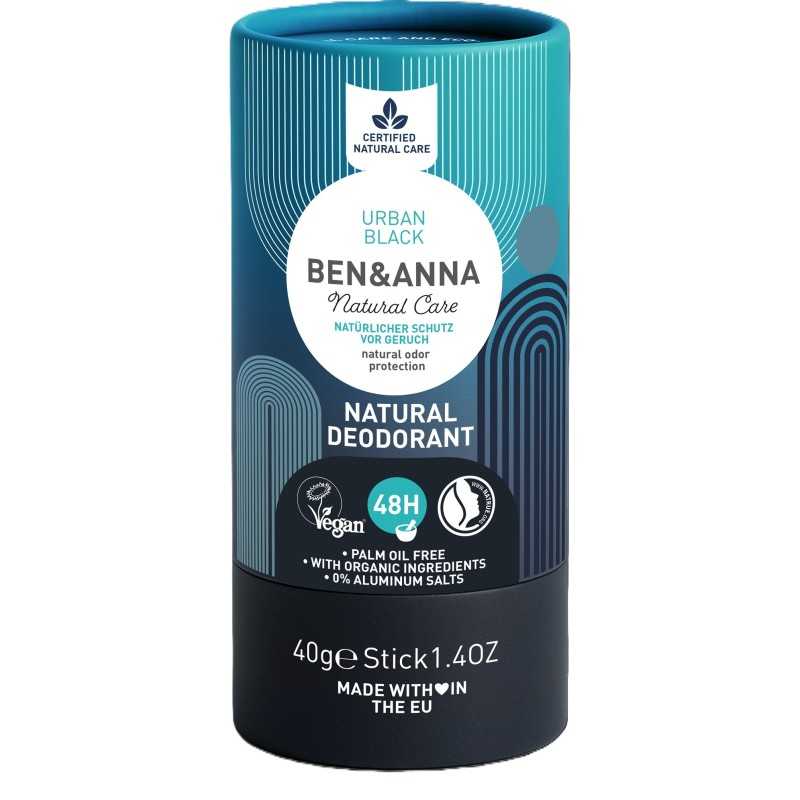 Desodorante sólido stick Urban Black Ben & Anna 40 g.
