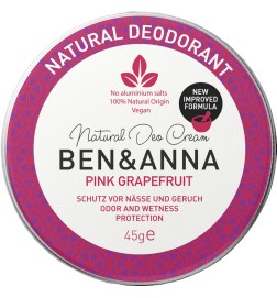 Desodorante crema Pink Grapefruit Ben & Anna 45 g.
