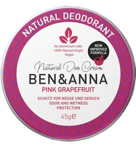 Desodorante crema Pink Grapefruit Ben & Anna 45 g.