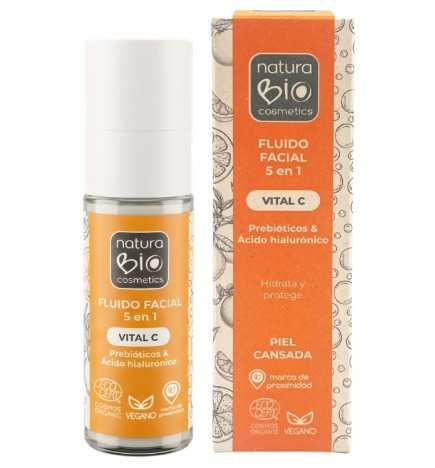 NUEVO Fluido Vital C Prebióticos y Ácido Hialurónico NaturaBIO 30 ml.