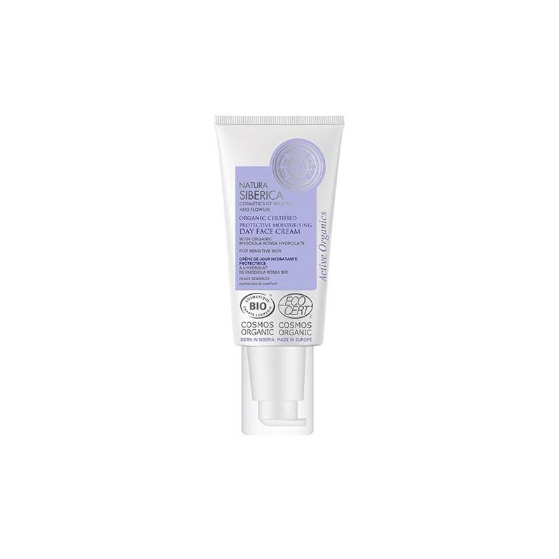 Crema de día hidratante y protectora Natura Siberica (piel sensible) 50 ml.