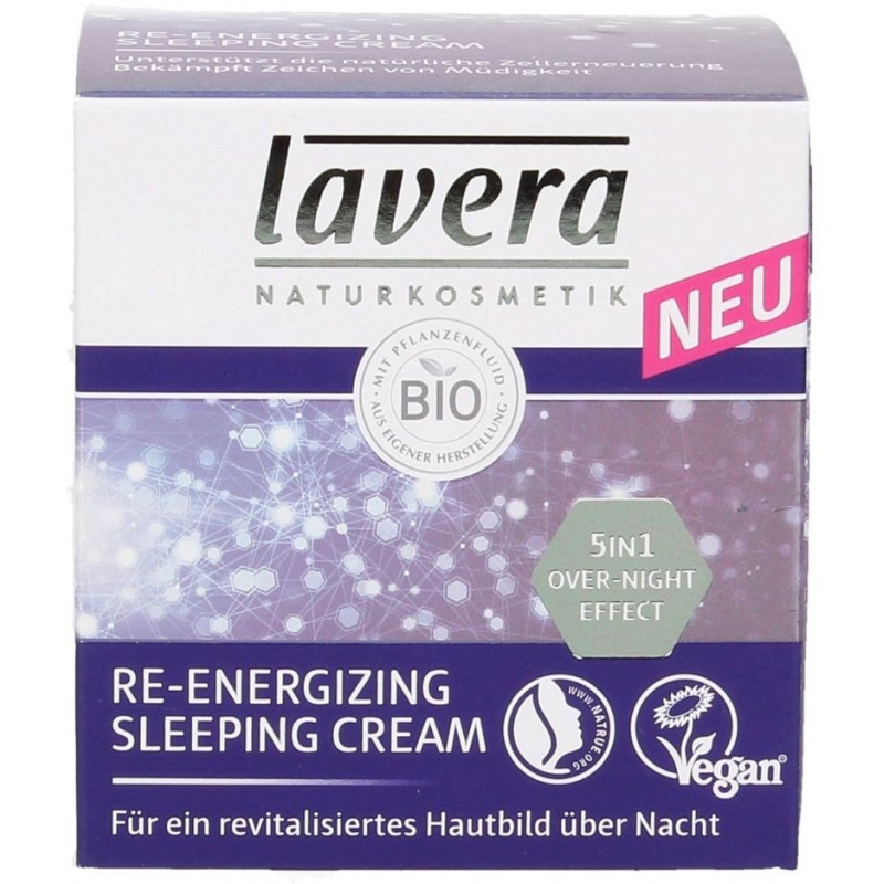 Crema reparadora nocturna Lavera Reenergizing Sleeping Cream 50 ml.