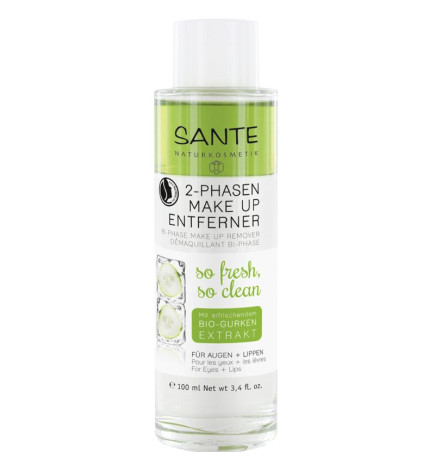 Desmaquillante bifásico ojos y labios Sante 100 ml.