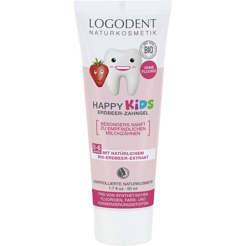 Dentífrico infantil Fresa Logona 50 ml.