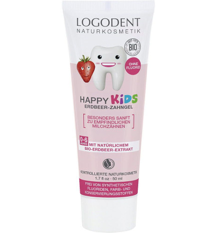 Dentífrico infantil Fresa Logona 50 ml.