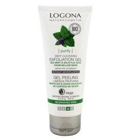 Gel exfoliante purificante menta Bio Logona 100 ml.