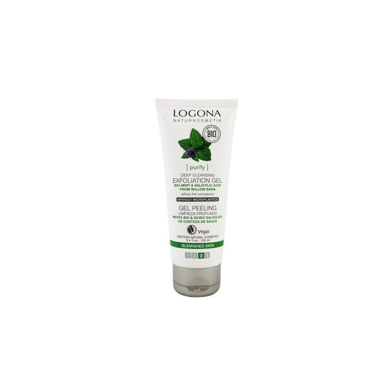 Gel exfoliante purificante menta Bio Logona 100 ml.